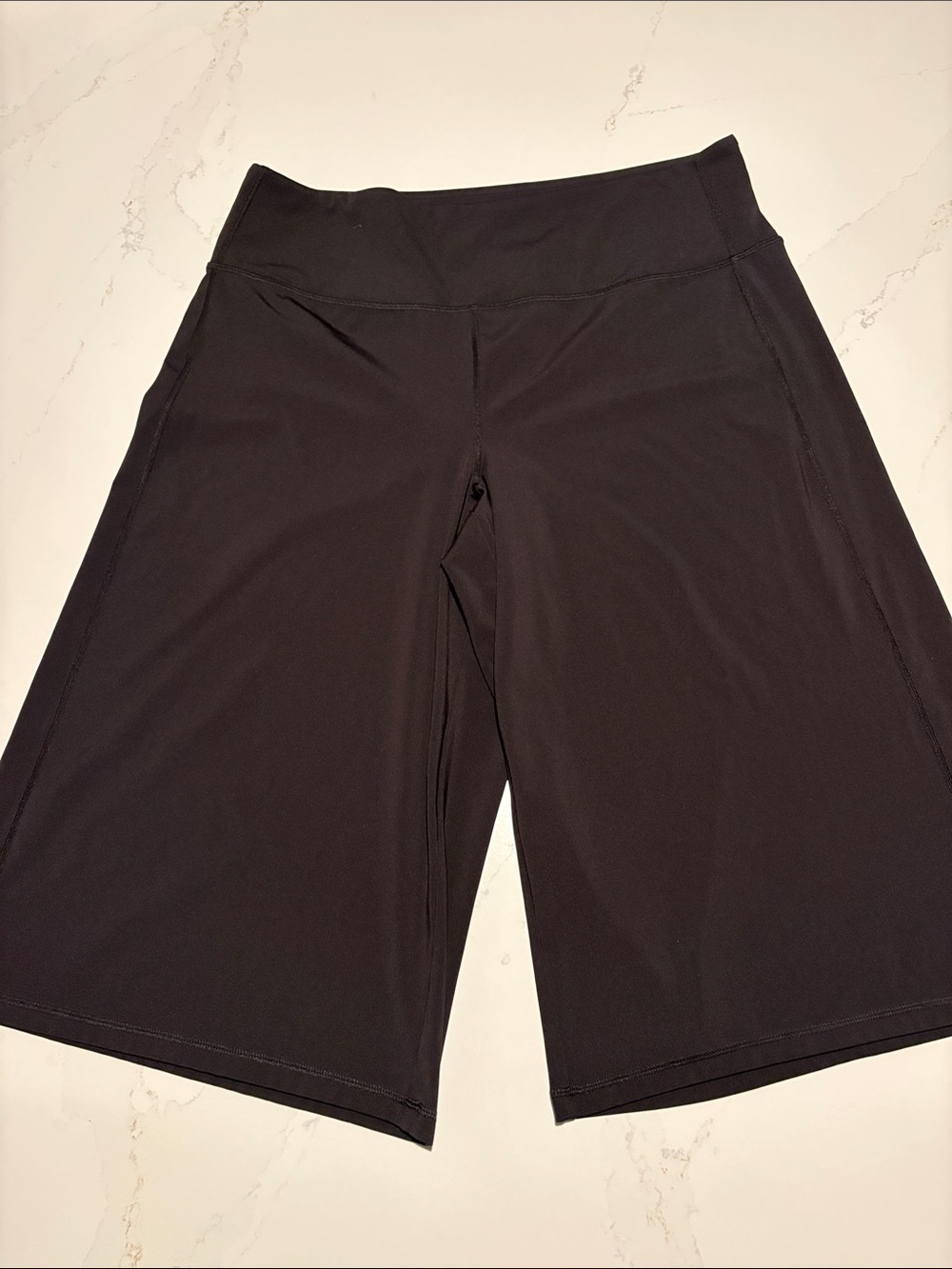 Hyba Black Wide-Leg Active Capri Gaucho Pants Plus size XXL